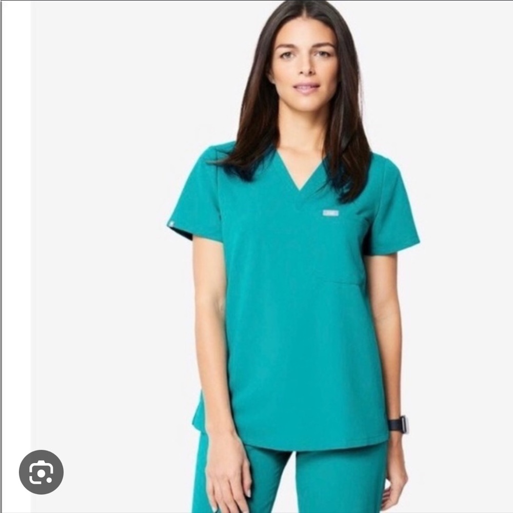 Teal Figs Catarina One Pocket Scrub Top